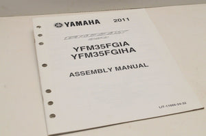 Genuine Yamaha ASSEMBLY SETUP MANUAL YFM35FGIA GRIZZLY 350 2011 LIT-11666-24-32