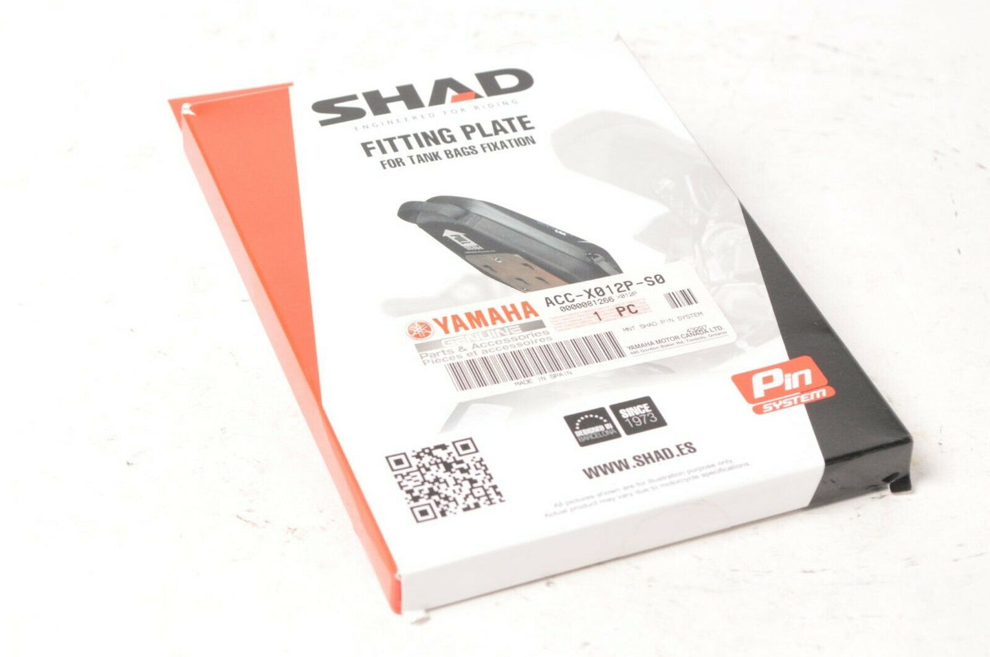 SHAD X012PS Fitting Plate pin system Yamaha YM2 for tank bag MT-07 kit