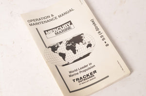 Mercury Marine Tracker Outboard Operation Mantenance Owner's Manual 8 9.9 hp 4t