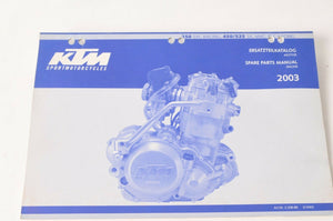 Genuine Factory KTM Spare Parts Manual Engine - 250 450 525 SX MXC EXC Racing 03