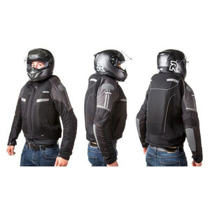 Helite Free-Air Mesh Vented AIRBAG Motorcycle Jacket - Black size L LG Large