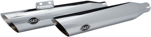 S&S Slash Cut Muffler Chrome 50-State Legal Slip-On Harley M8 Softail 2018-22