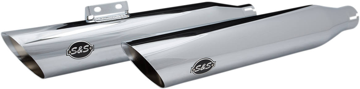 S&S Slash Cut Muffler Chrome 50-State Legal Slip-On Harley M8 Softail 2018-22