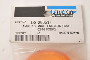 Drag Specialties Amber Lens Turn Signal 02-Up FXST FXD XL CVO ++ | DS-280517