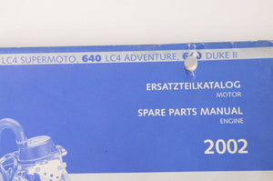 Genuine Factory KTM Spare Parts Manual Engine - 640 LC4 ADV Duke II 2002 320868