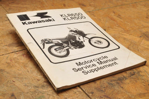 Kawasaki Factory Service Manual SUPP. OEM KLR 650/500 87-01 PART 99924-1080-57