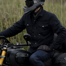 Load image into Gallery viewer, Grey Oxford Kickback 2.0 Flannel Motorcycle Armored Riding Shirt CE Level 1