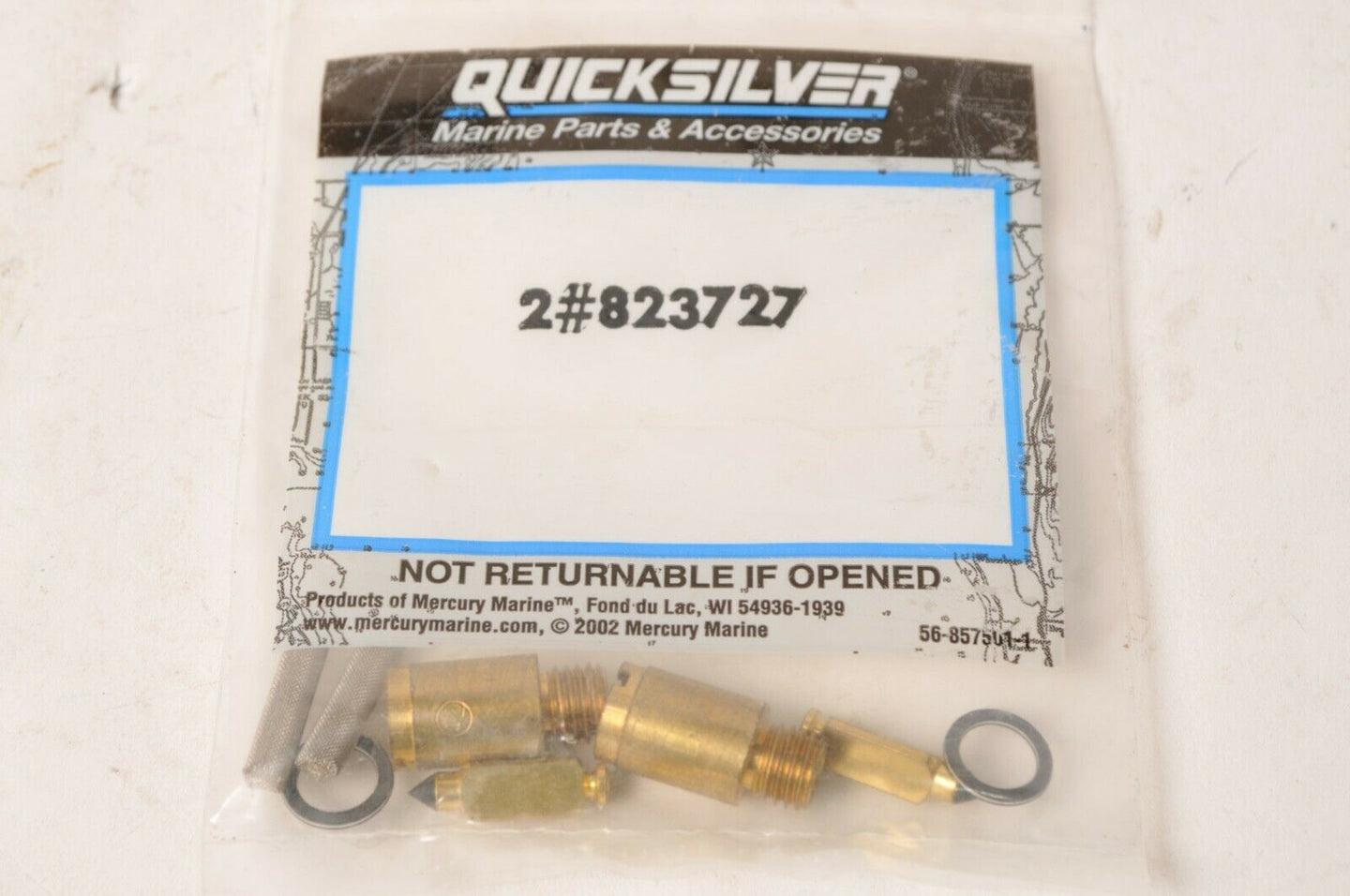 Mercury MerCruiser Quicksilver Needle Seat fuel Inlet Kit set of TWO 2 |  823727