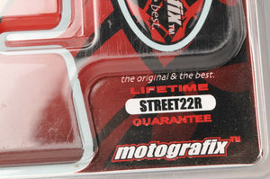 MOTOGRAFIX ST022R Motorcycle Gel Tank Pad - Streetfighter Skull Red STREET22R