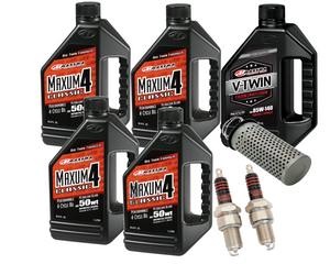 Oil Change Tune Up Kit Oil Filter Spark Plugs - Harley Shovelhead 75-84 50wt