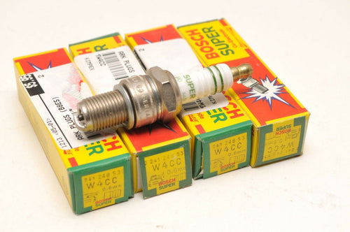 (4) BOSCH W4CC Spark Plug Plugs Bougies - Lot of Four / Lot de Quatre SUPER