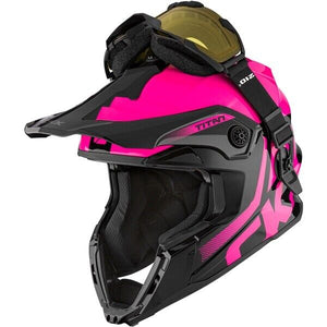CKX Titan Original Backcountry Snowmobile Helmet Double-Lens | Polar Pink XL