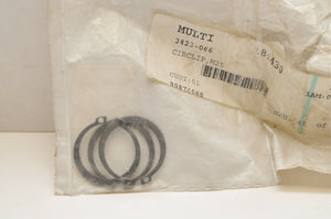 NOS OEM ARCTIC CAT 3423-066 Qty:3 CIRCLIP M25 TRANS. 454 400 500 250 300 ++