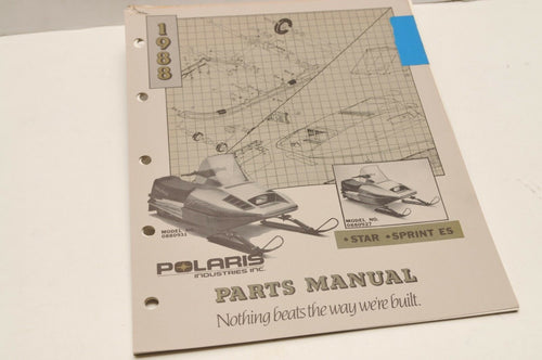 Vintage Polaris Parts Manual 9911415 - 1988 Star SprintES Snowmobile Genuine OEM