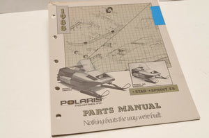 Vintage Polaris Parts Manual 9911415 - 1988 Star SprintES Snowmobile Genuine OEM