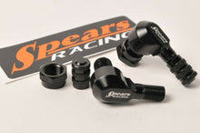 Load image into Gallery viewer, Spears Racing 90 Degree Aluminum Valve Stem Stems Set (2ea) Black 11.3 mm