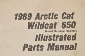 Genuine ARCTIC CAT Factory ILLUSTRATED PARTS MANUAL - 1989 WILDCAT 650 2254-495