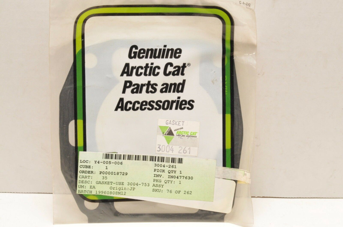 NEW NOS OEM ARCTIC CAT 3004-261 GASKET, MAGNETO RIGHT KITTY THUNDERCAT ZRT ++