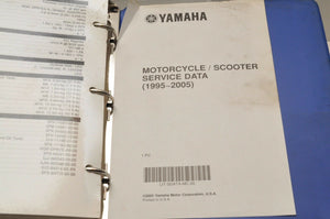 Genuine YAMAHA SERVICE DATA BOOKLET 1995-2005 MOTORCYCLE SCOOTER LIT-SDATA-MC-00