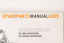 Load image into Gallery viewer, Genuine Factory KTM Spare Parts Manual Engine Chassis 50 Mini Sr Adventure 2005