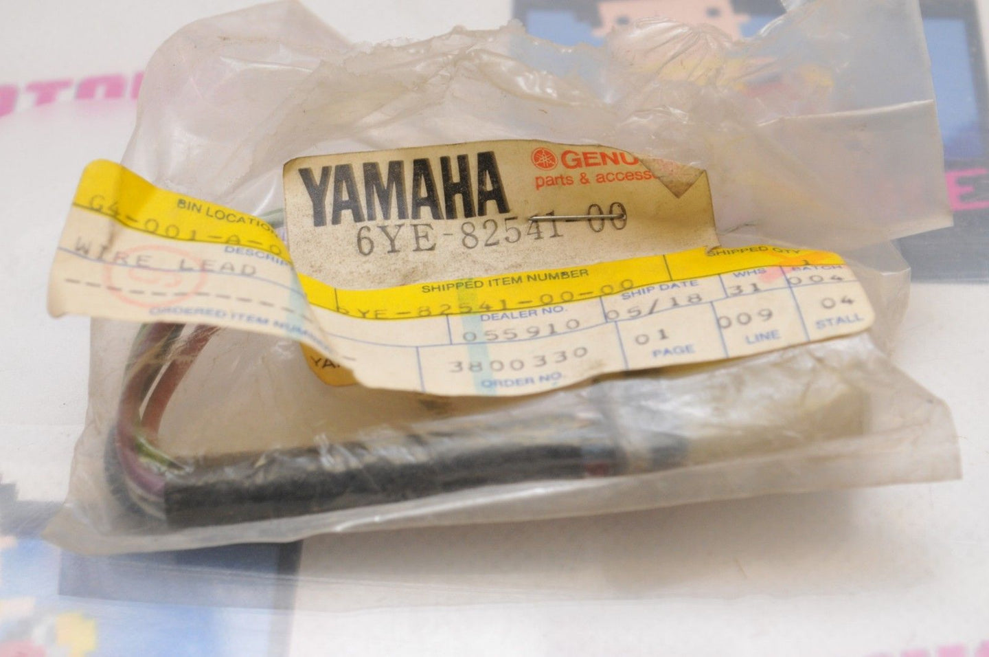 NEW NOS OEM YAMAHA 6YE-82541-00-00 WIRE, LEAD LAMP (RIGGING) V6 V8 L4 MOTOR - Motomike Canada