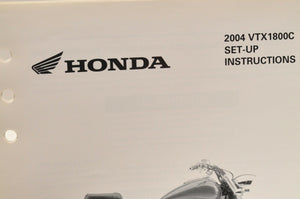 2004 VTX1800C VTX1800 GENUINE Honda Factory SETUP INSTRUCTIONS PDI MANUAL S0208