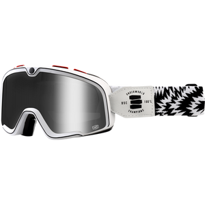 100 Percent Goggles Barstow Death Spray Custom Silver Lens 100% MX Motorcycle
