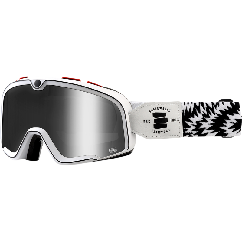 100 Percent Goggles Barstow Death Spray Custom Silver Lens 100% MX Motorcycle