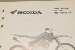 2004 CRF150F CRF 150F GENUINE Honda Factory SETUP INSTRUCTIONS PDI MANUAL S0204