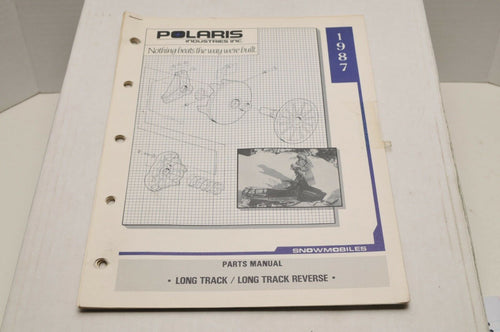 Vintage Polaris Parts Manual 9911271 - 1987 Long Track Snowmobile  Genuine OEM