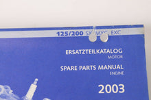 Load image into Gallery viewer, Genuine Factory KTM Spare Parts Manual - Engine 125 200 SX MXC EXC 2003 320882