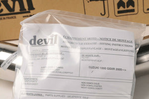 NEW Devil Exhaust - Muffler Adapter 71375 Tuning Double - Suzuki GSXR1000 05-06