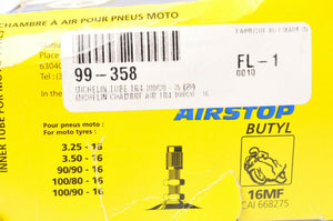 Michelin Airstop Standard Inner Tube - TR4 16" 3.25 3.50 90/90 100/80 /90  39504