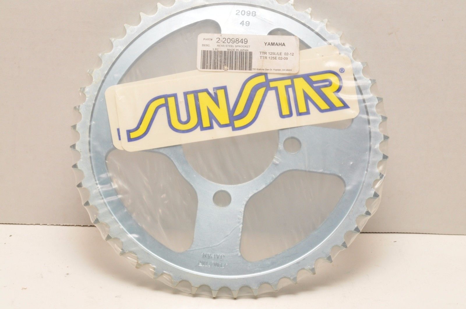 Yamaha ttr 125 sale sprocket