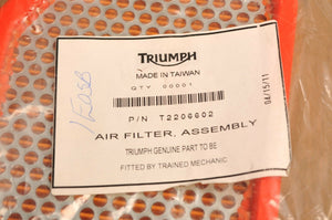 NOS OEM TRIUMPH T2206602 AIR FILTER -  SPEED TRIPLE 1994-2017