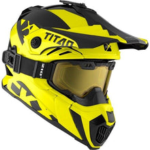 Load image into Gallery viewer, CKX Titan Air Flow Backcountry Snowmobile Helmet Double-Lens | Yellow SMALL