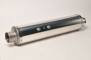 NEW Mig Exhaust Concepts SR3AL Silver Alum Muffler Silencer 100mm Round Slip On