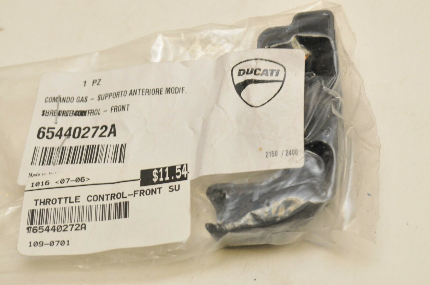 NEW OEM DUCATI 65440272A THROTTLE CONTROL FRONT SUPPORT (MODIFIED/UPDATED)