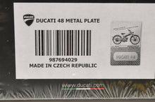 Load image into Gallery viewer, GENUINE DUCATI 987694029 METAL PLATE SIGN &quot;48&quot; - 20X30cm