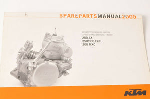 Genuine Factory KTM Spare Parts Manual - Engine 250 SX 300 MXC EXC 05  | 3208165