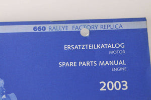 Genuine Factory KTM Spare Parts Manual Engine 660 Rallye Factory 2003 | 3208103