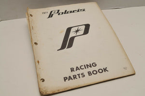 Vintage Polaris Parts Manual 1971 Racing Parts Book BW Snowmobile Genuine OEM
