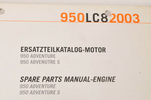 Genuine Factory KTM Spare Parts Manual Engine 950 LC8 2003 03 | 3208107