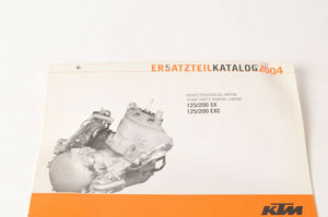 Genuine Factory KTM Spare Parts Manual - Engine 125 200 SX MXC EXC 2004 3208119