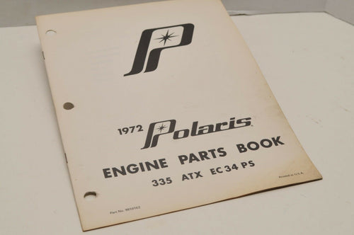 Vintage Polaris Parts Manual 1972 Engine 335 ATX EC 34 PS Snowmobile Genuine OEM