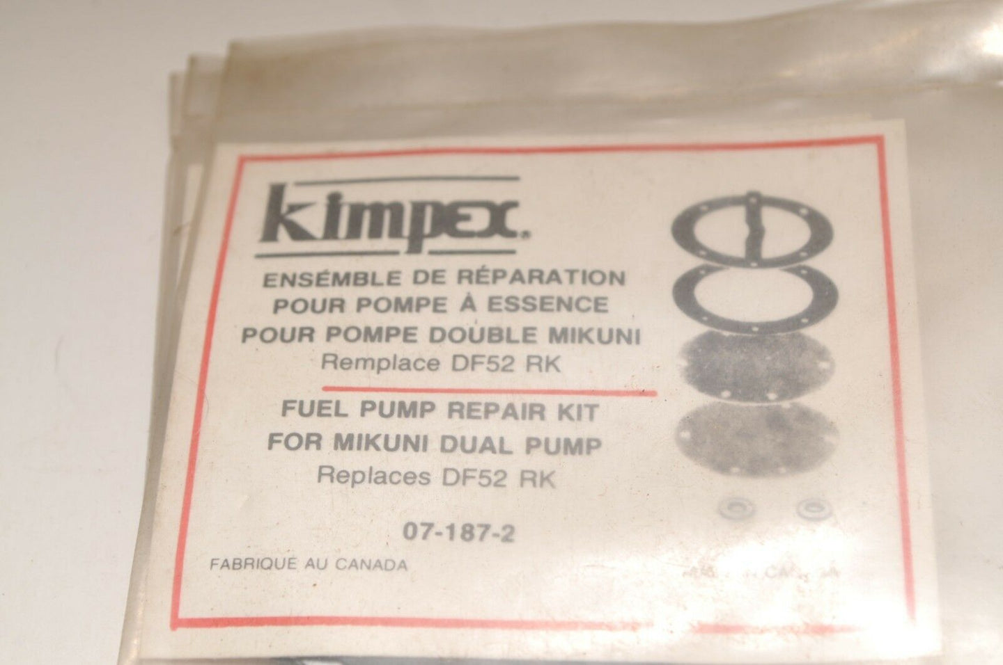 NOS Kimpex 07-187-02 Pump Repair Kit Mikuni DF52 RK Dual Round + arctic cat