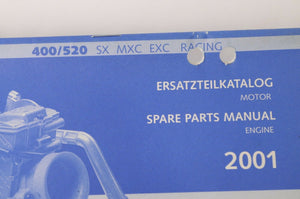 Genuine Factory KTM Spare Parts Manual Engine - 250 EXC Racing 450 525 2001 01
