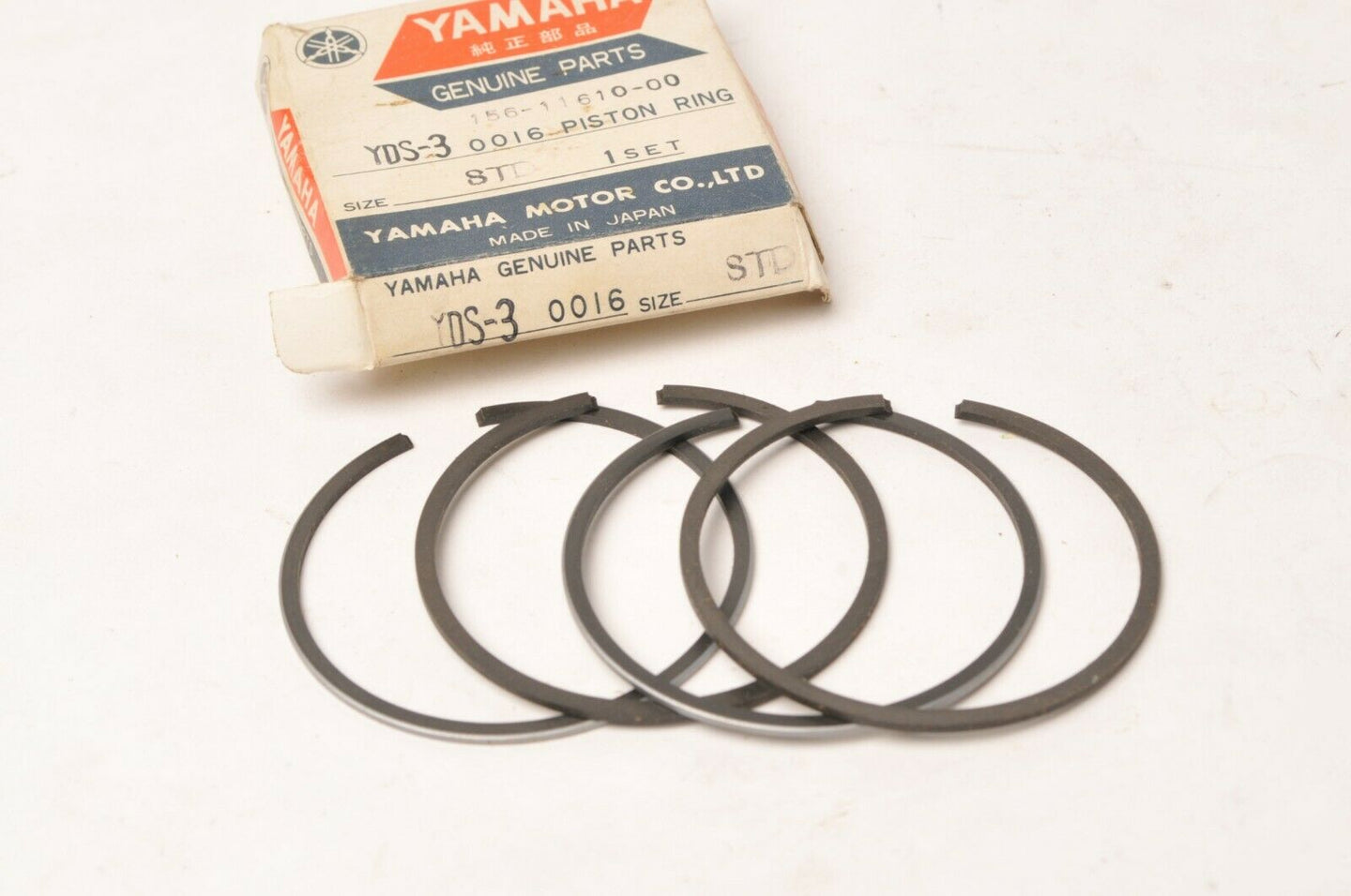 Genuine Yamaha 156-11610-00-00 YDS-3 Piston Ring Set STD - x2 - YDS3 YDS3C