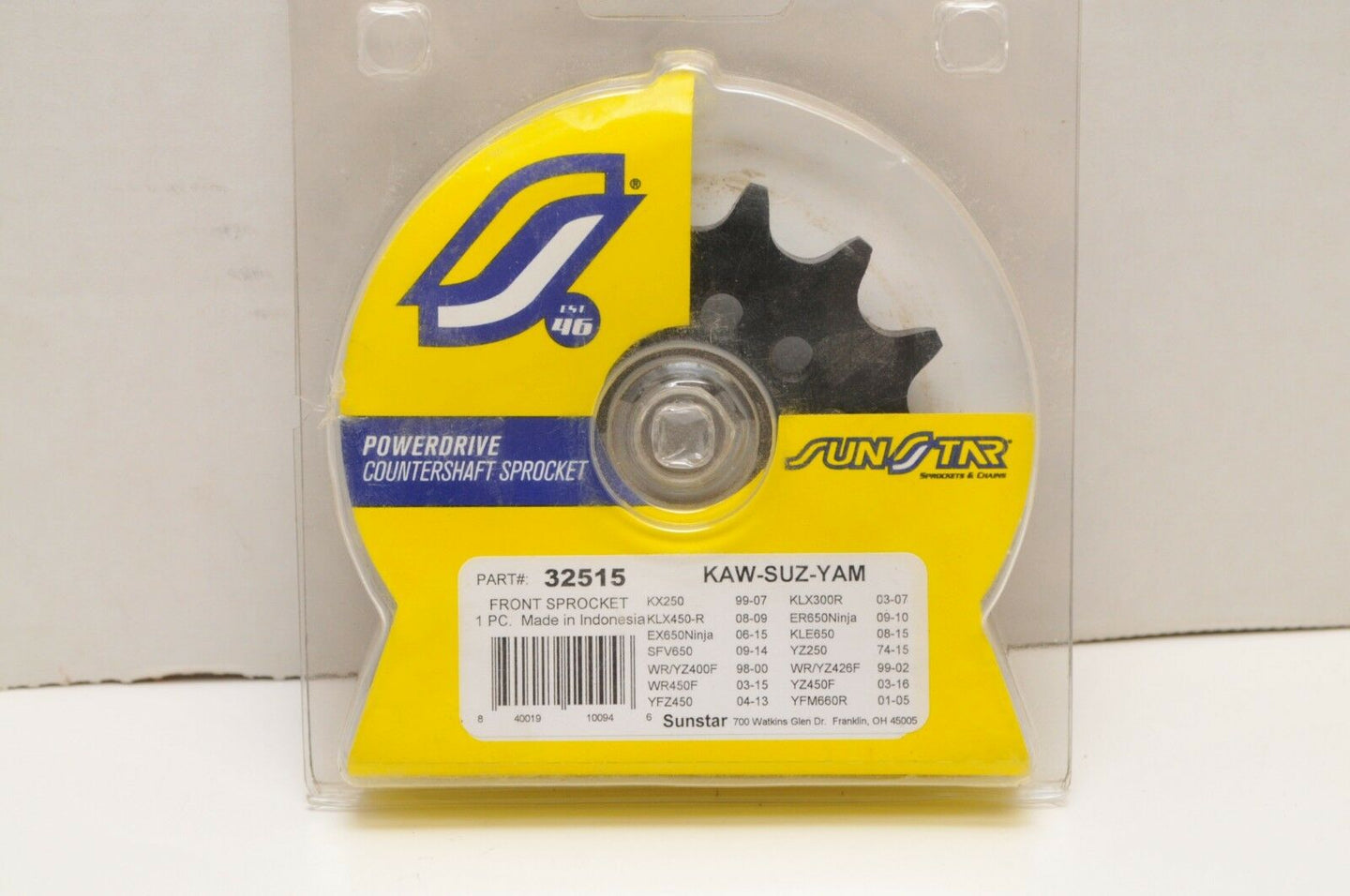 SUNSTAR POWERDRIVE FRONT SPROCKET 32515 -- 520 / 15 -- KAWASAKI YAMAHA SUZUKI