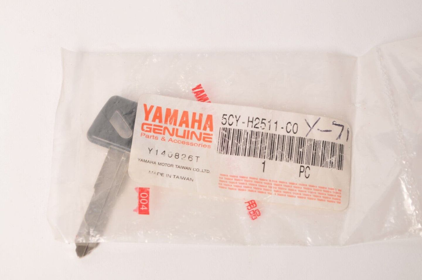 Genuine Yamaha Key Blank for Main Switch -   |  5CY-H2511-C0